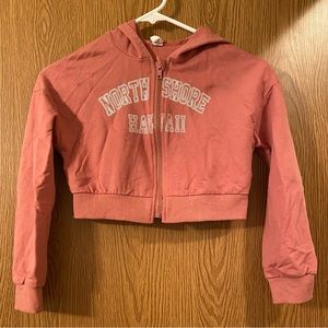 Shein Zip Up Drop Shoulder Cropped Hoodie. Size 10 youth